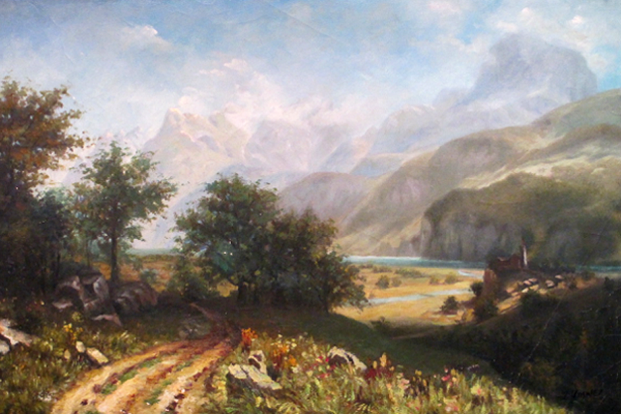 A  landscape in Hudson River Style