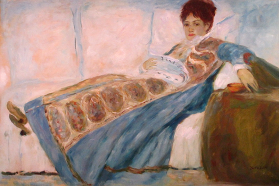 Lady on the sofa