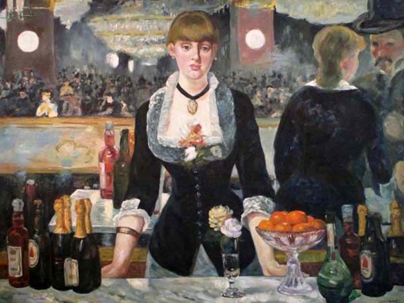   A Bar at the Folies Bergere 1881 After Renoir , by  Zhouwei 