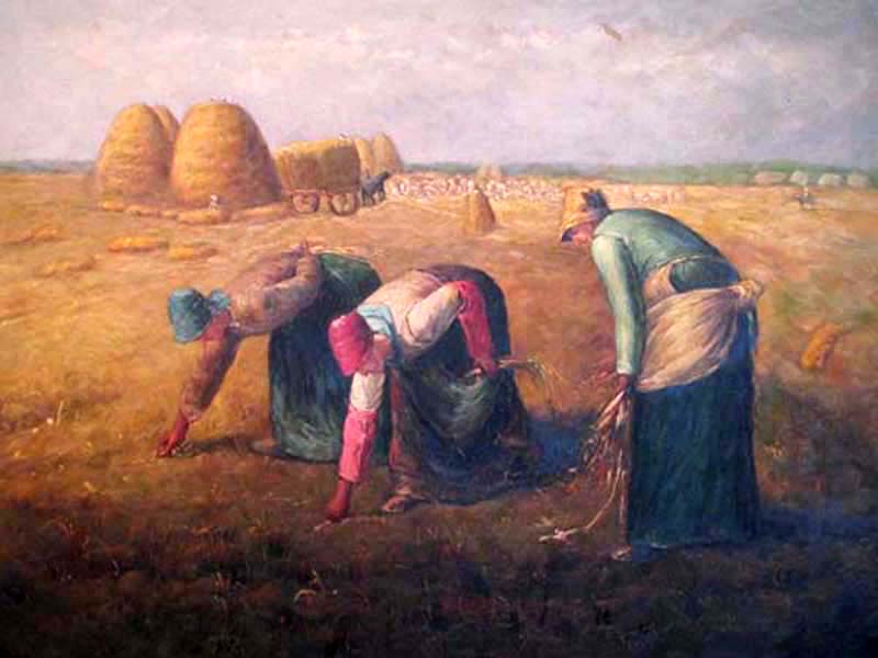 Gleaning wheat, After Miller , by  Zhouwei 