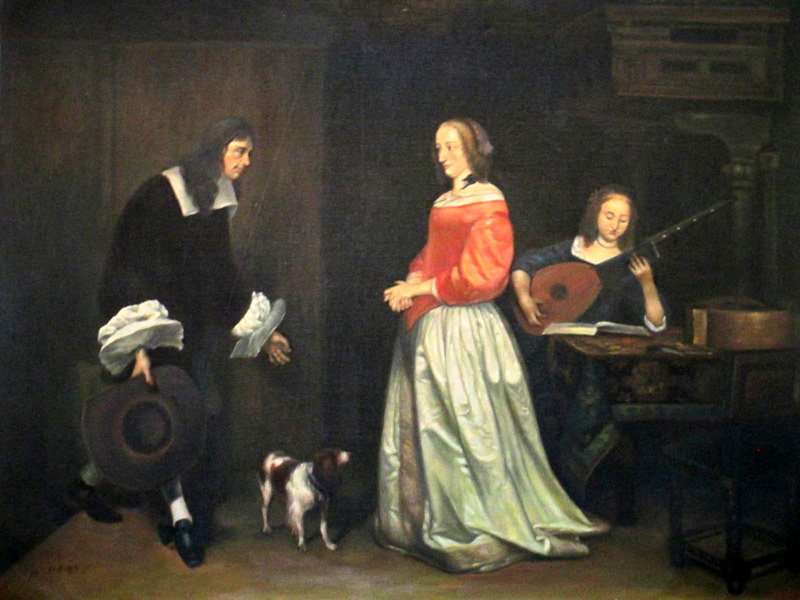 The Suitors Visit, Studying Gerard ter Borch