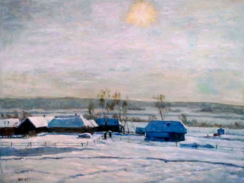 Winter scene  by  Zhouwei 