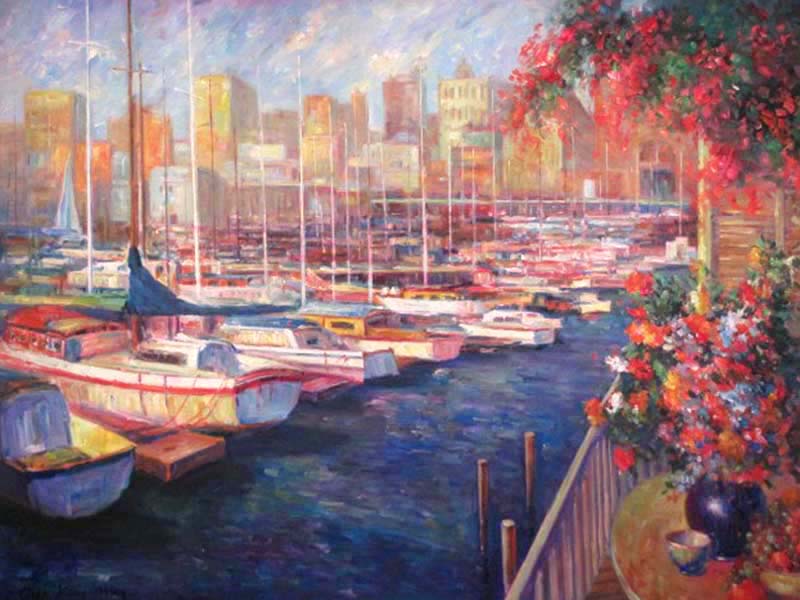 Boat landing ,  by Chen Y.M.
