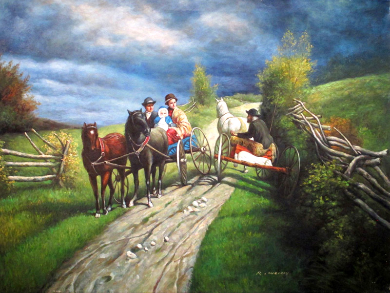 Studying Old Painting