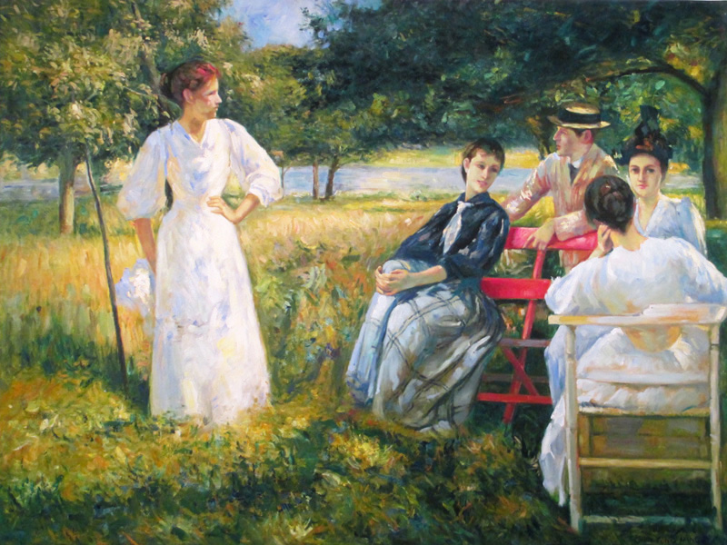 Gathering in the afternoon