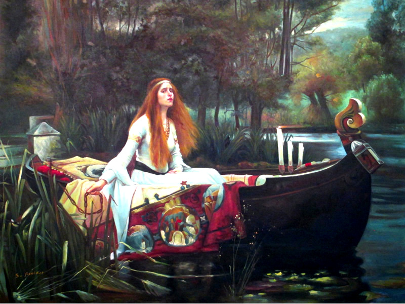 The lady of Shalott,1888, studying JW Waterhouse
