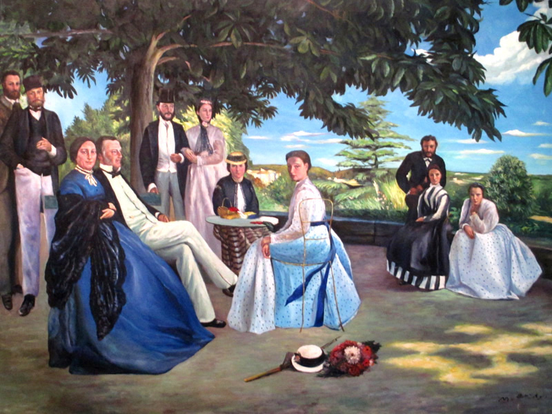 Reunion de famille 1867, Studying Frederic Bazille , 