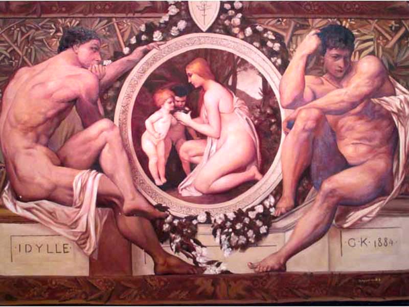Idilio ,Studying Gustav Klimt