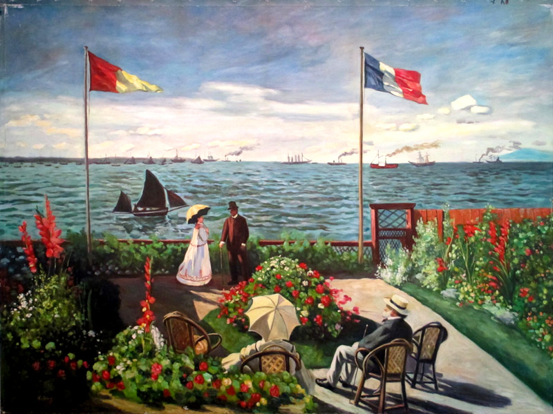 Garden at Sainte-Adresse,1867, studying C. monet