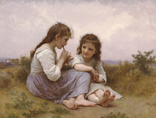 William Bouguereau.A childhood- dyll-1900 36x24 inche