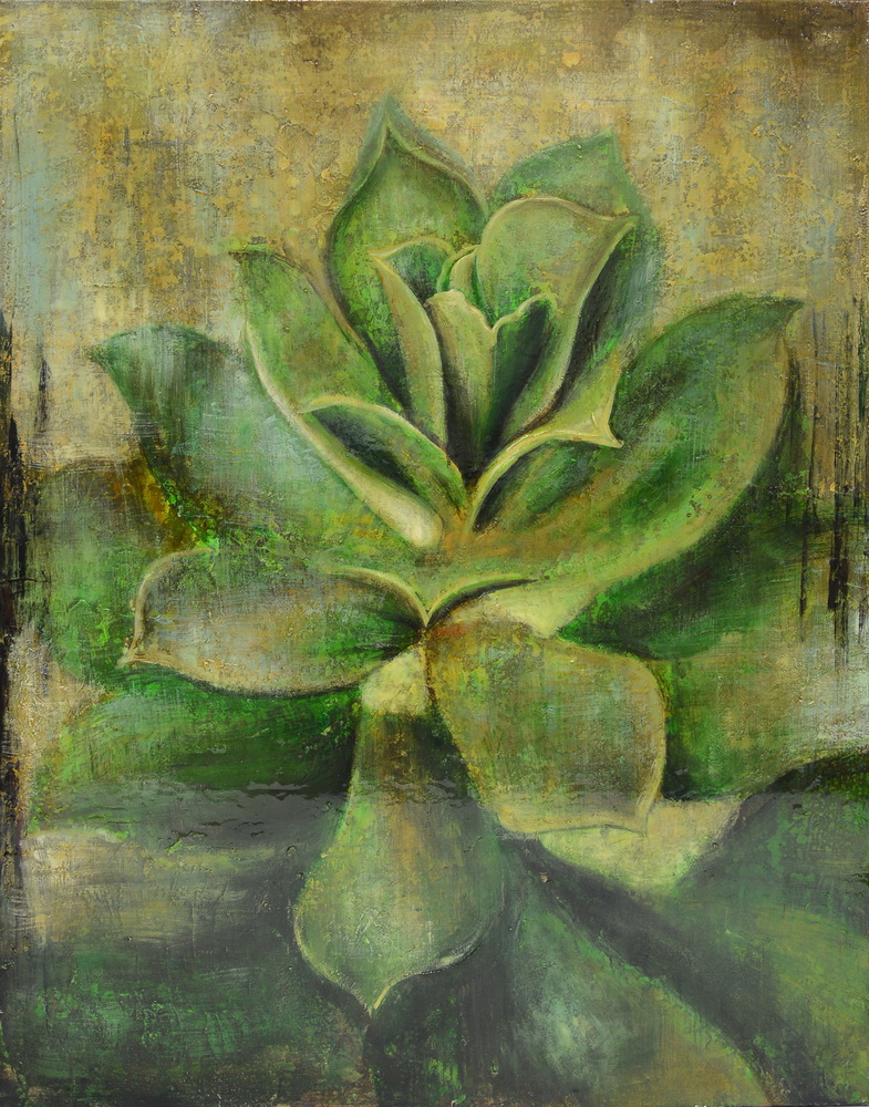Green Flower By Nancy Le